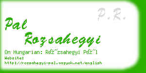 pal rozsahegyi business card